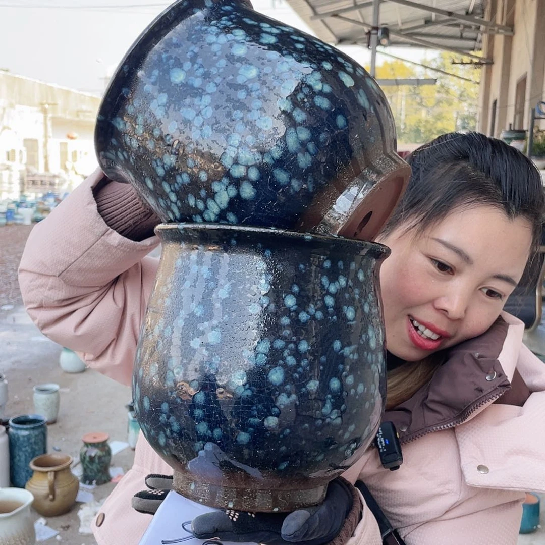 红陶王嫂花盆0216-866