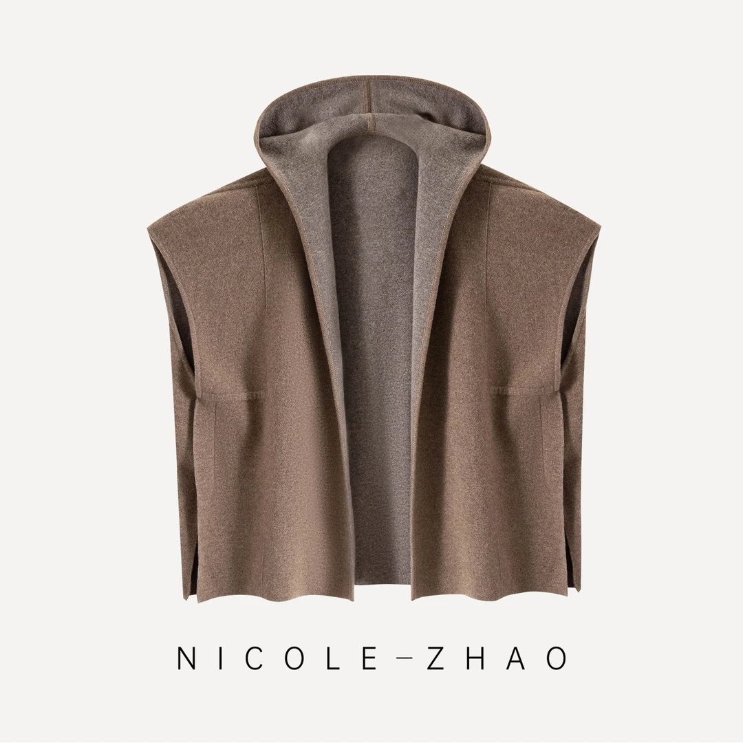 5NWM010【贵姐NICOLE】限量版意大利进口面料设计定制时尚针织斗篷