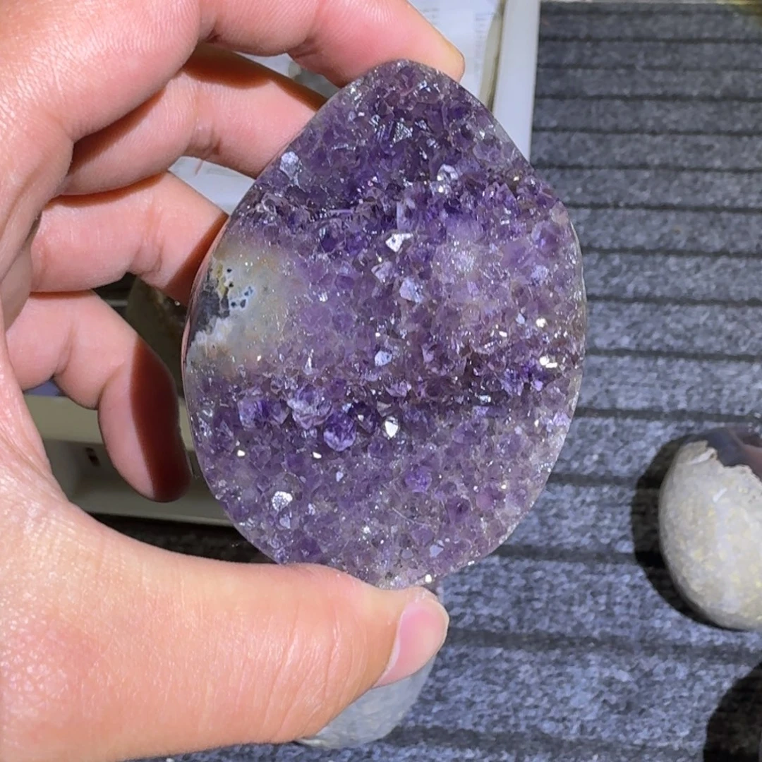 银S925镶嵌紫晶大型摆件（非配饰）