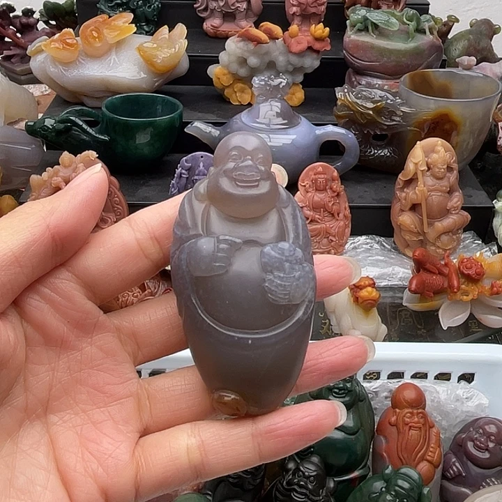 石英质玉未镶嵌手把件