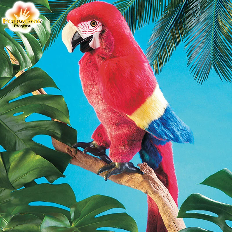 厂商直发仿真互动教育金刚鹦鹉手偶讲故事道具生日礼物全国包邮