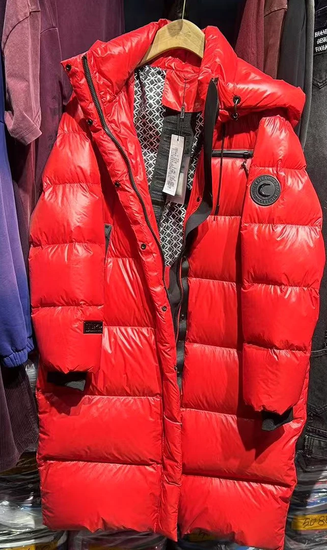 【特价不支持退换】潮流冬季拉链连帽长款夹克加厚风衣外套女2024