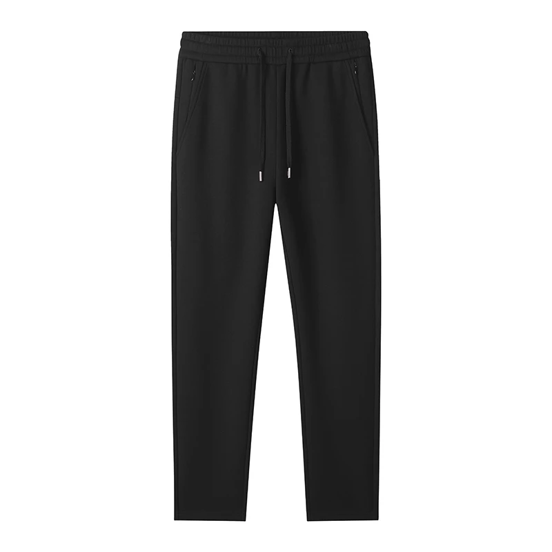 通亿禾加绒加厚保暖大码宽松百搭直筒裤秋冬季运动休闲束脚裤子