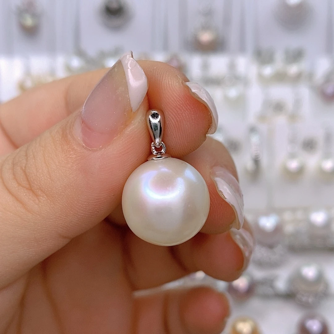 会***的颈饰淡水珍珠银S925镶嵌