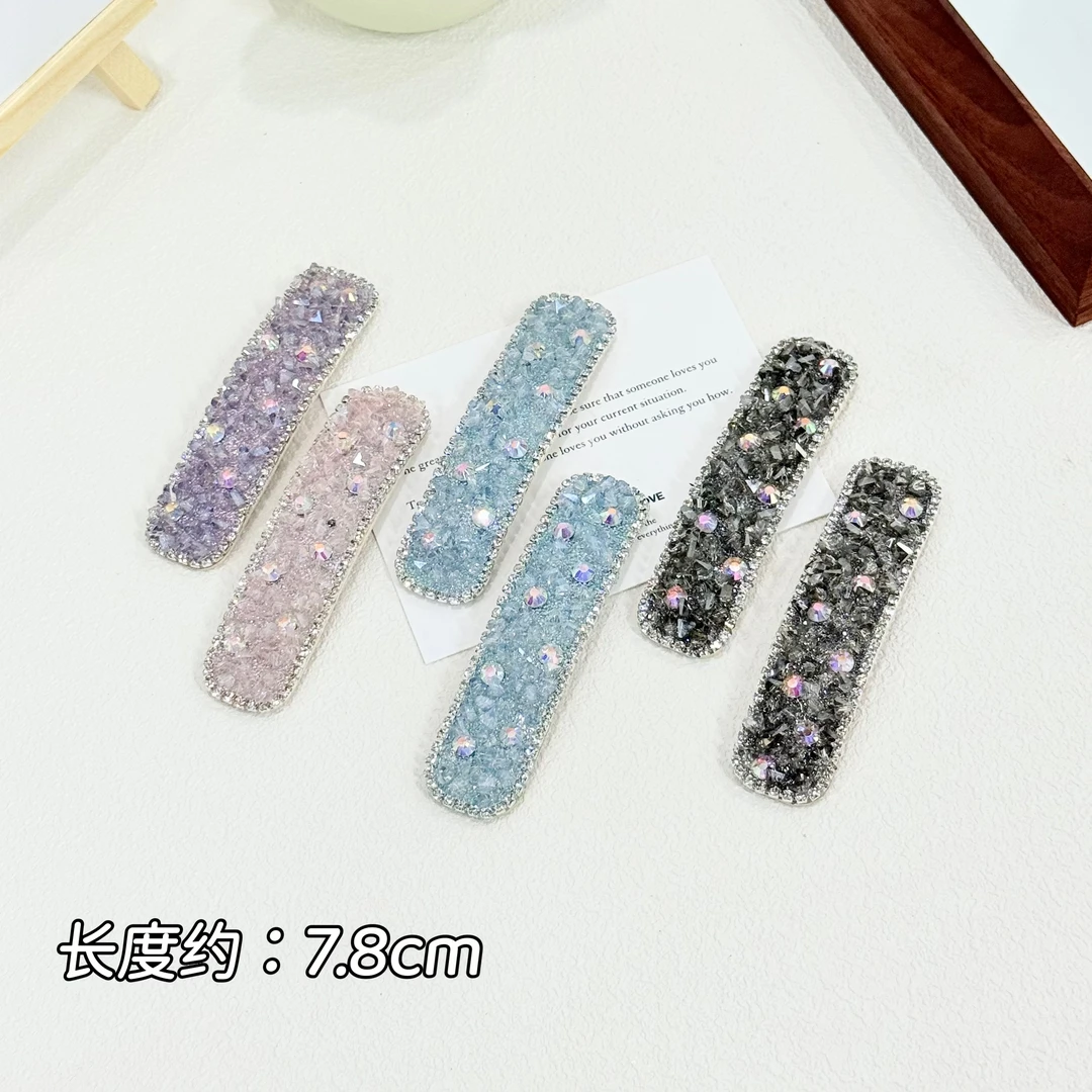 FS-58新款高端多色系水晶刘海夹侧边夹