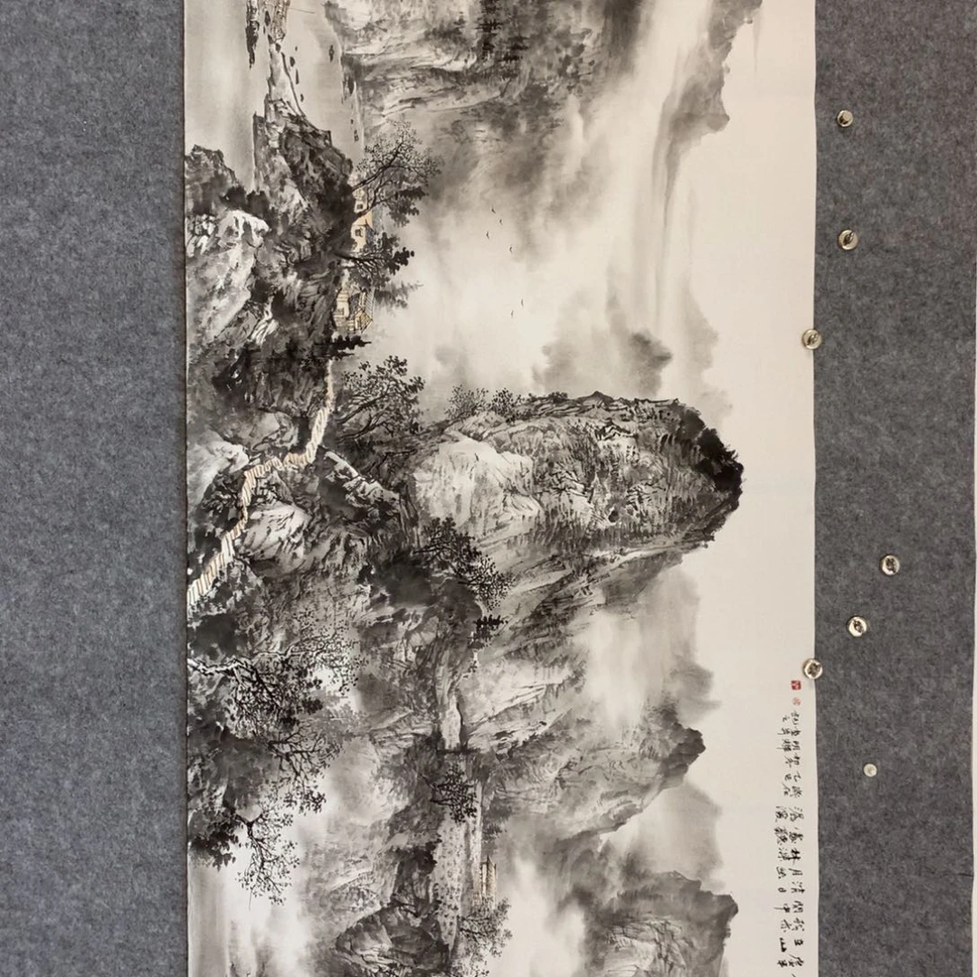 佛***国画山水作品写意