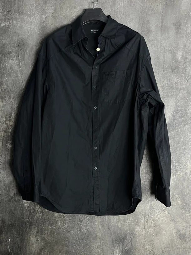 全新未使用 Balenciaga/巴黎世家 38码*1/胸口刺绣logo衬衫/11224