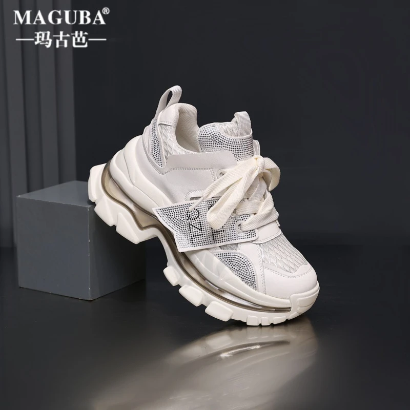 MAGUBA/玛古芭轻奢老爹鞋女厚底增高复古英伦风潮款时尚百搭女鞋