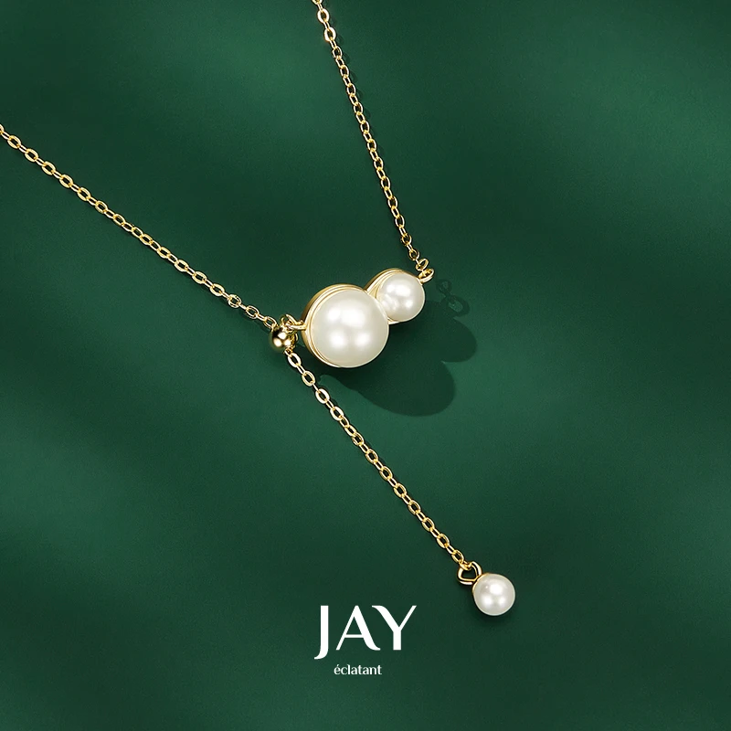 链子925银 轻奢葫芦项链女轻奢毛衣链秋冬锁骨链新年礼物