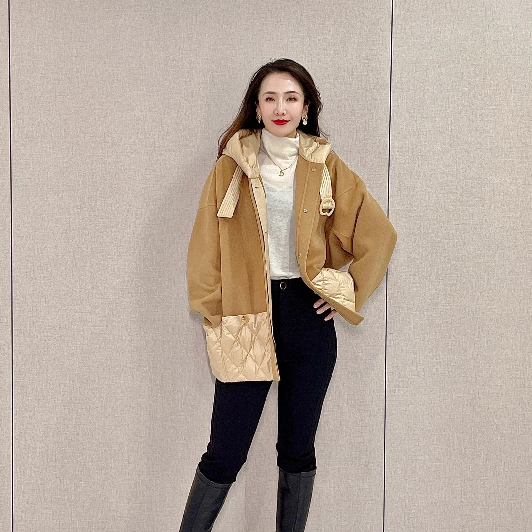 【嘉一】休闲短款拼接外套 JY-S2262