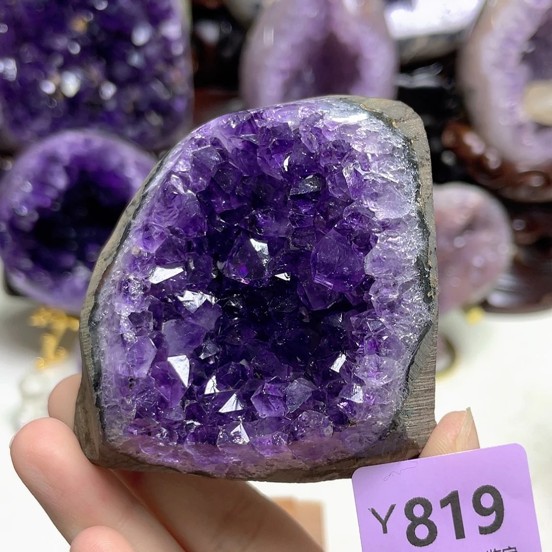 紫晶摆件未镶嵌晶震