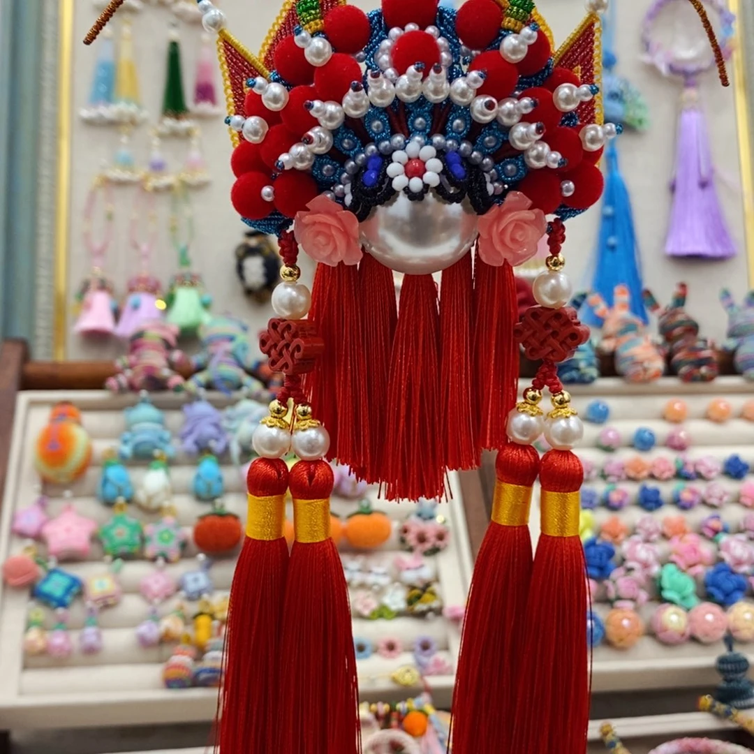 穆桂英 车挂件手工编绳