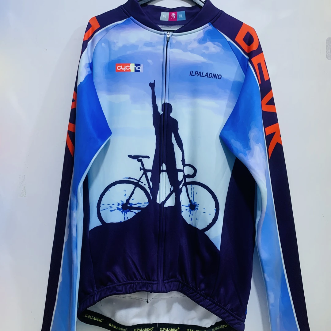 SQ 439 【蓝单车抓绒长袖男士】ILPALADINO骑行服长袖春秋冬