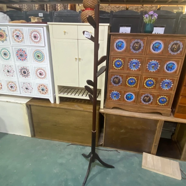 实木榉木142落地挂衣架