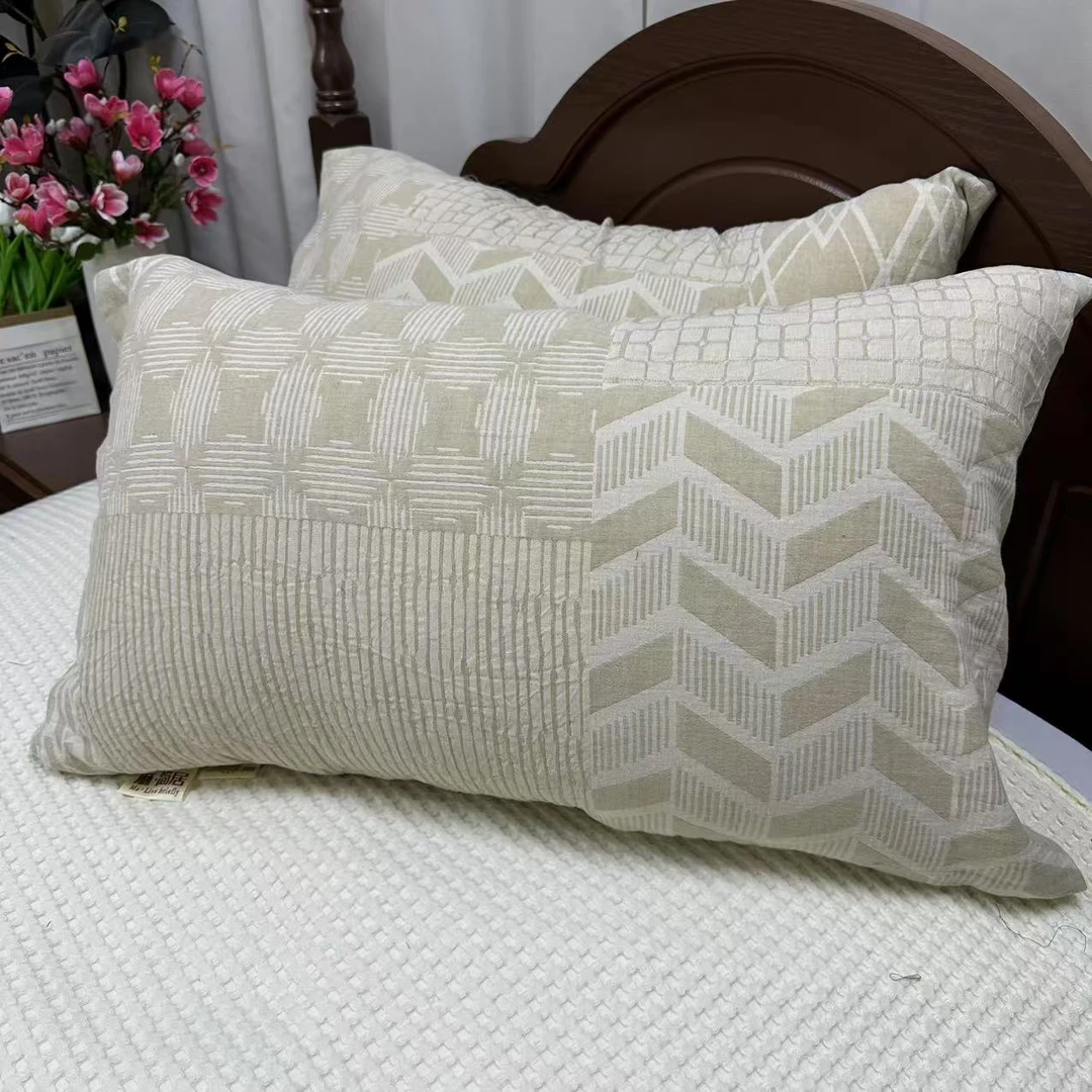 风米诺-咖色麻生活枕套48*74cm两条装