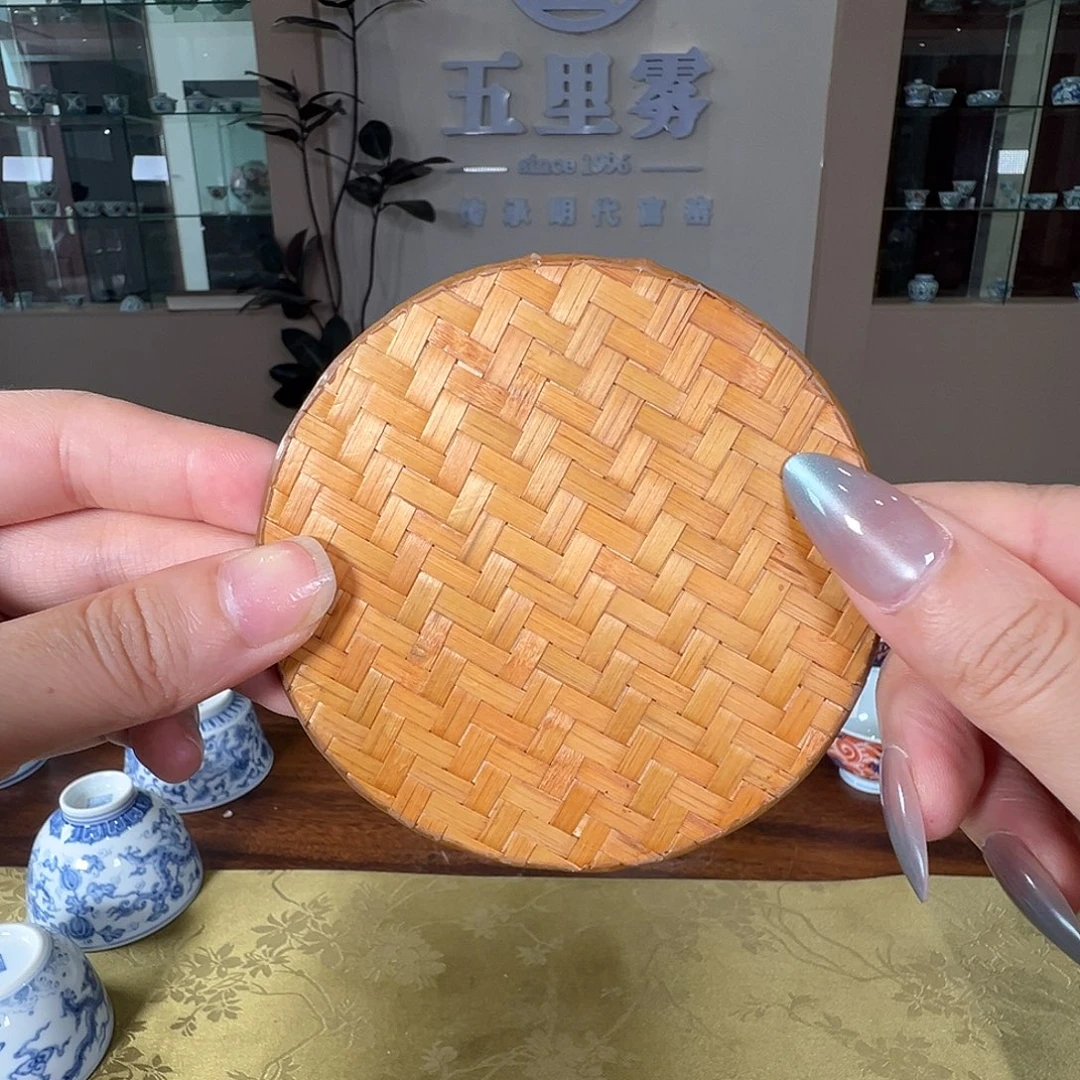 手工编织竹制杯垫