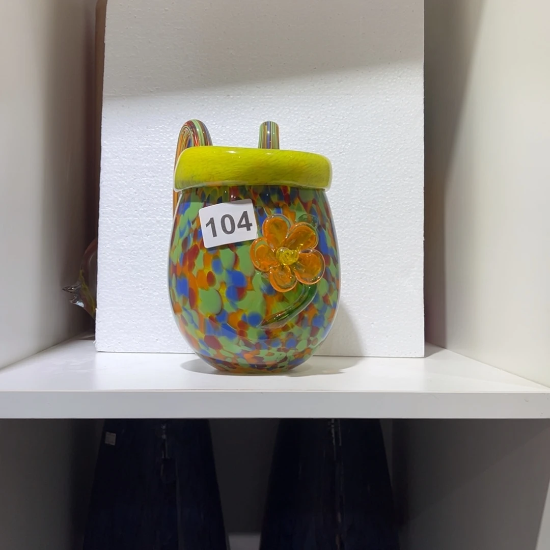 琉璃纯手工制作工艺品高20，内口径8
