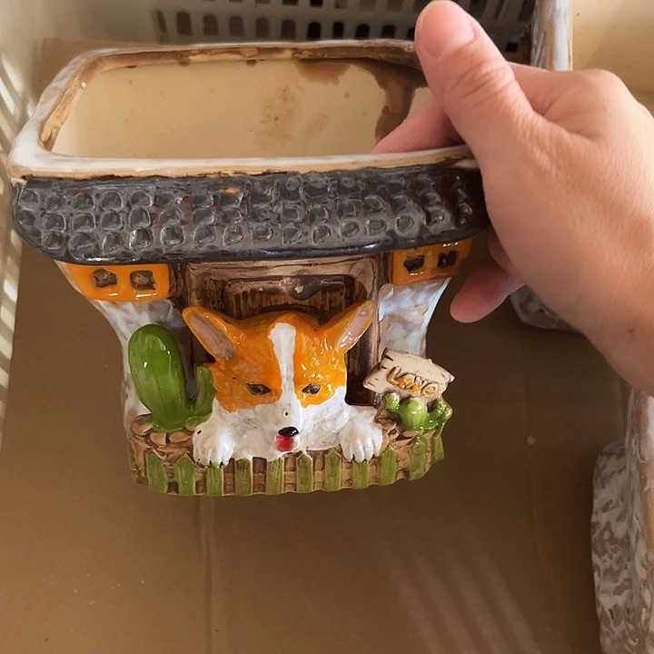 粗陶材质多肉花盆