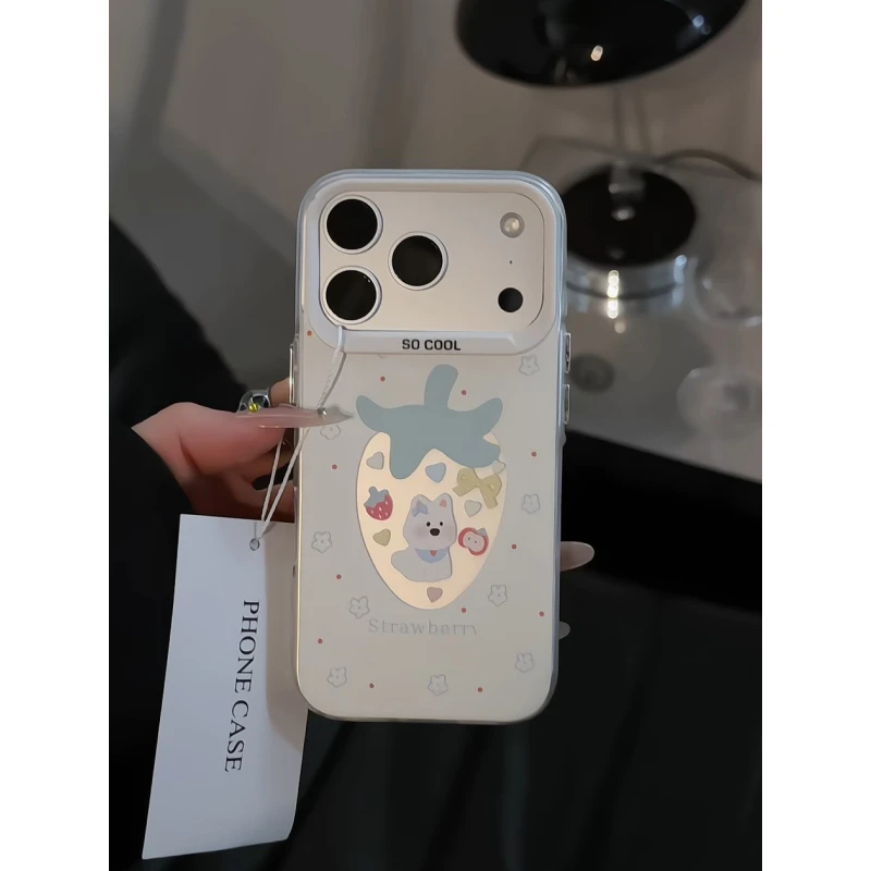 草莓西高地适用苹果17pro手机壳16promax彩银15华为mate荣耀oppo