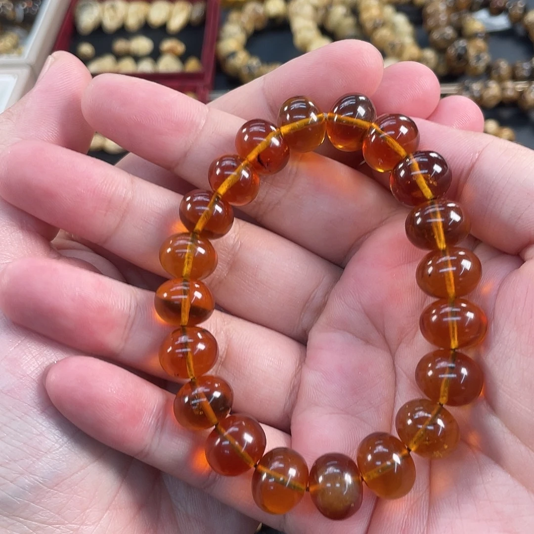 A***y琥珀未镶嵌裸石12mm金珀