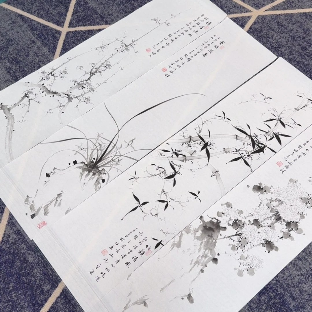 国画国画作品山水花鸟