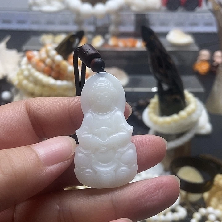 非金属贝壳沐贝轩工艺品玉化观音
