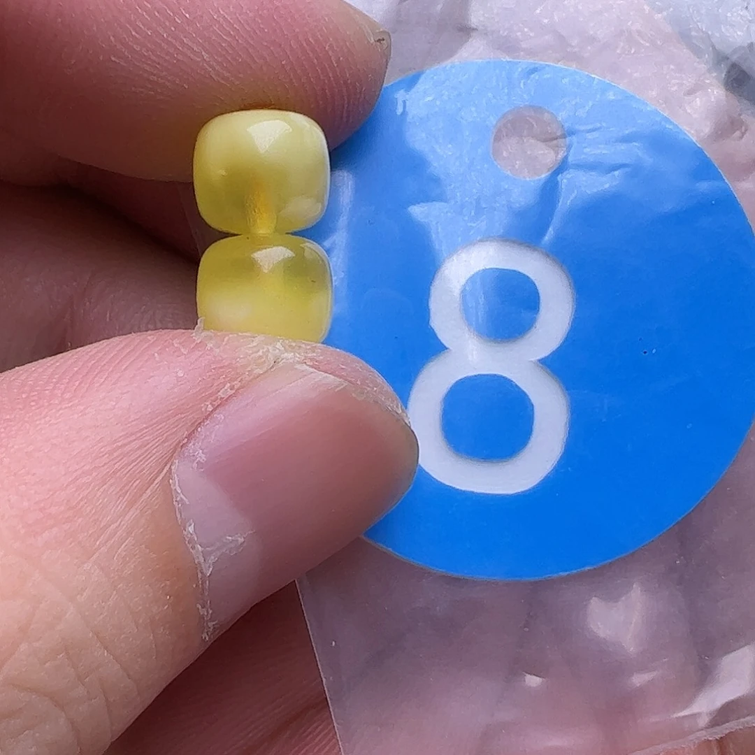 蜜蜡未镶嵌珠宝奇石8mm微花粉