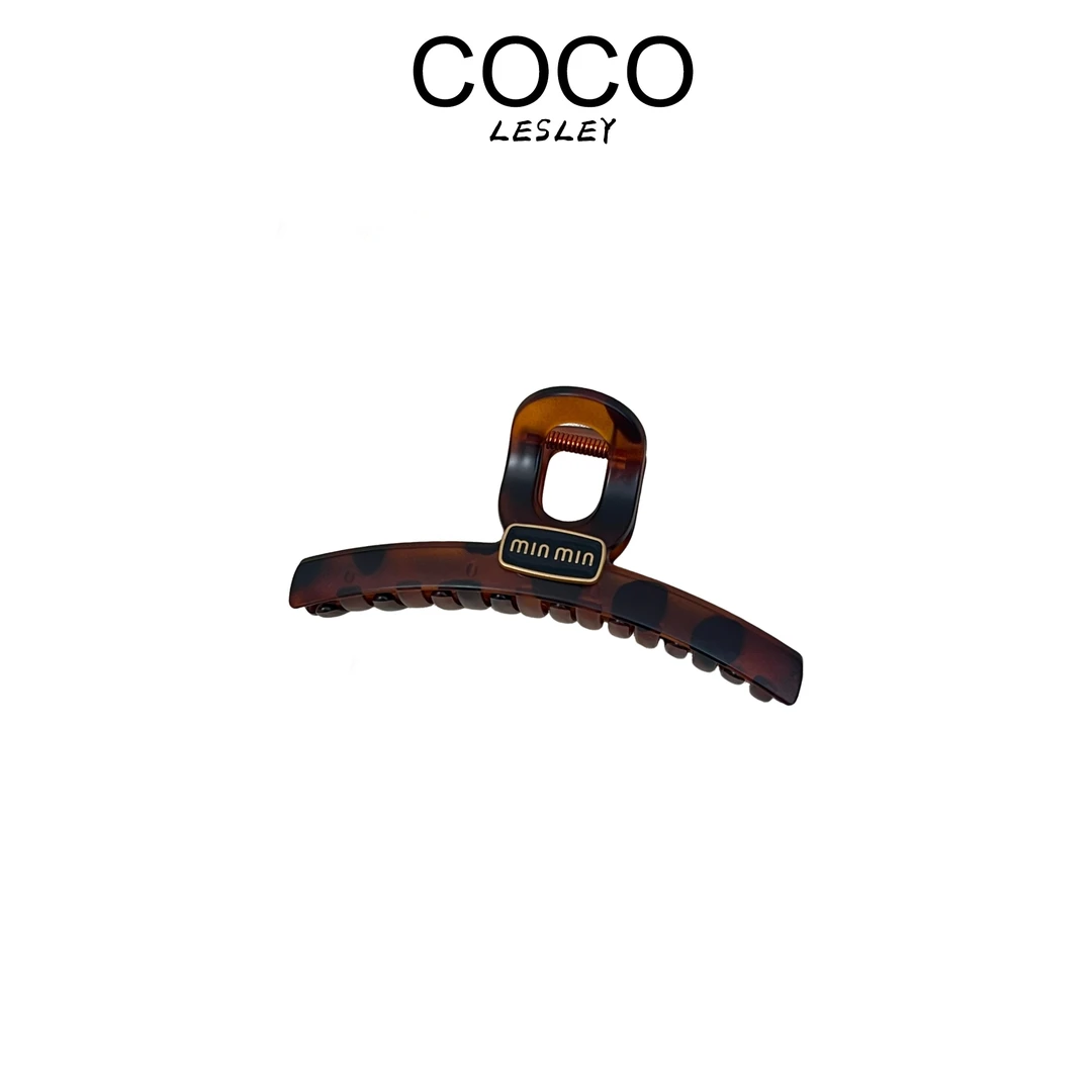 【COCO LESLEY】【美拉德棕】ZJ2003一字复古鲨鱼夹  F