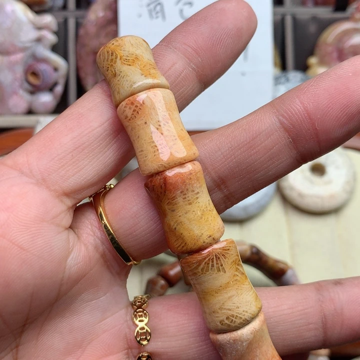 硅化珊瑚（珊瑚玉）颈饰未镶嵌?**宝