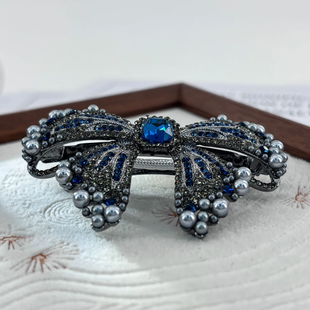 2013时尚简约蝴蝶结边夹发夹