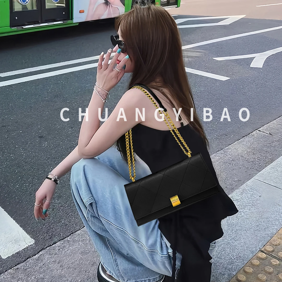 小众高级感链条腋下包包女式2025新款简约百搭单肩通勤法棍包