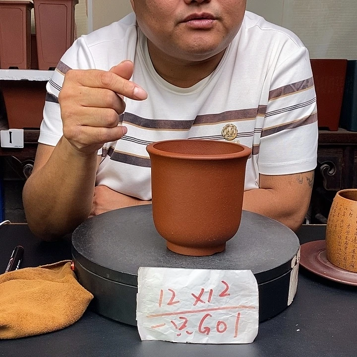 紫砂花盆货号一只G01