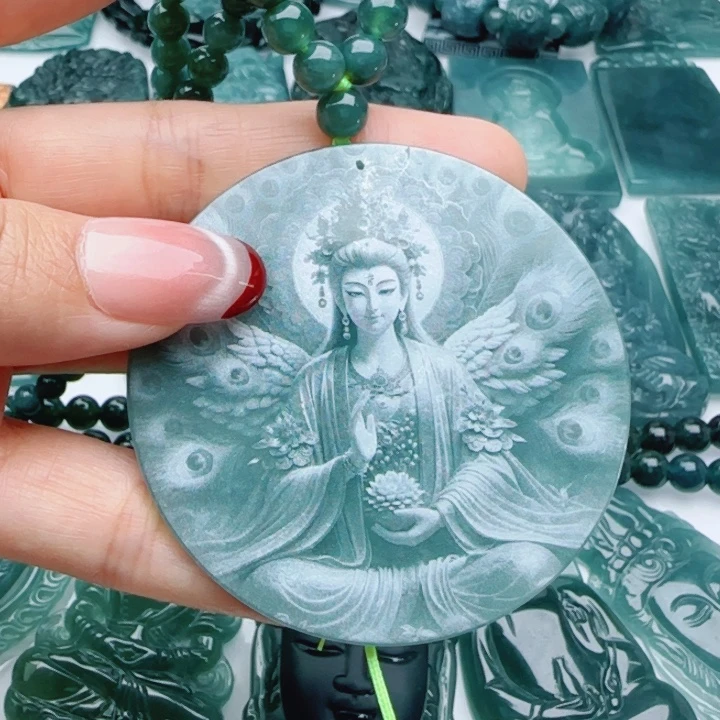 翡翠未镶嵌颈饰多样性发货天然A货翡翠