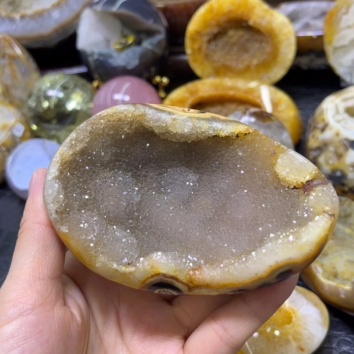未镶嵌发饰水晶黄晶盘