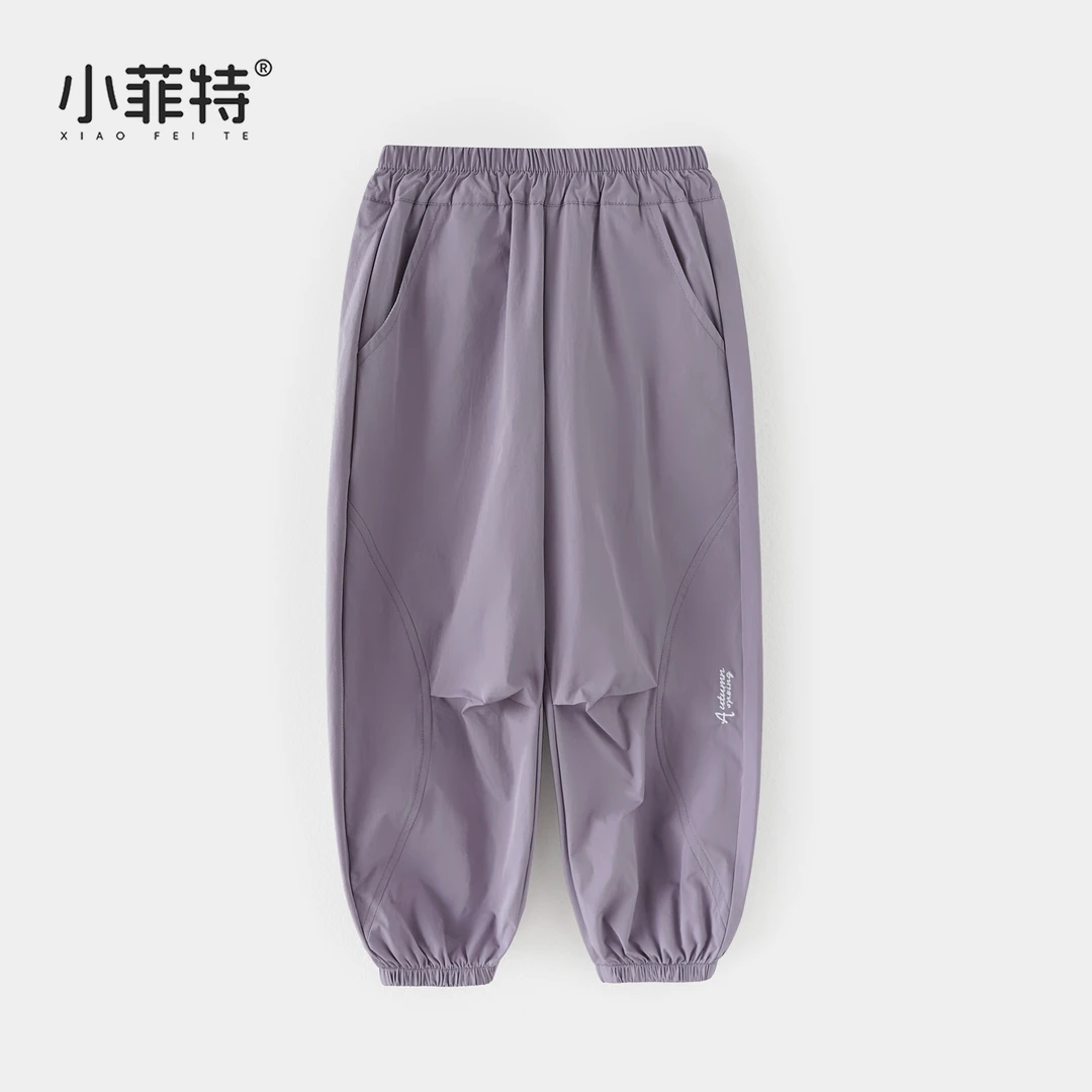 小菲特夏季新款女童薄款束脚休闲长裤儿童凉感速干裤子JMKX51485