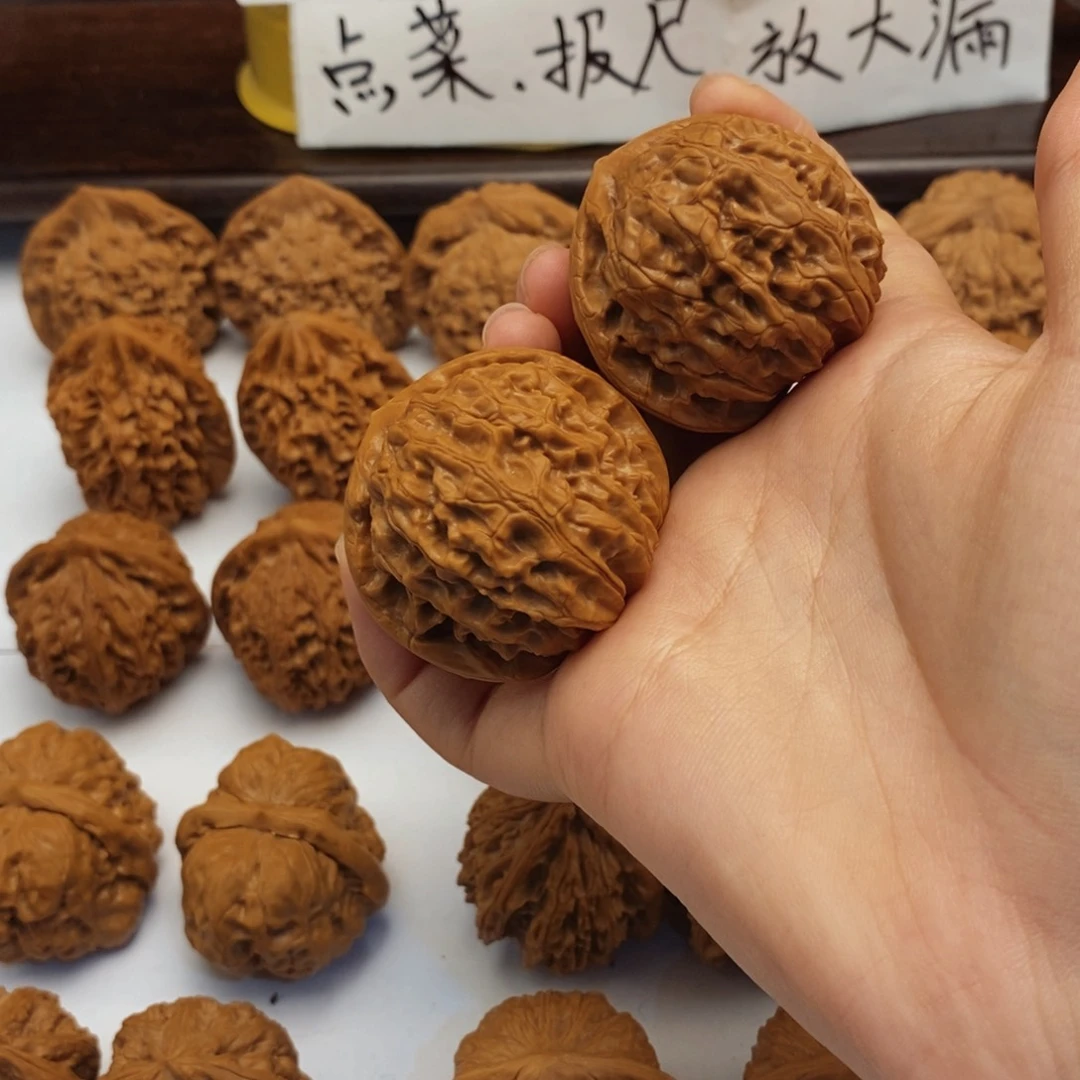 文玩核桃把件狮***౿45尺金麒麟