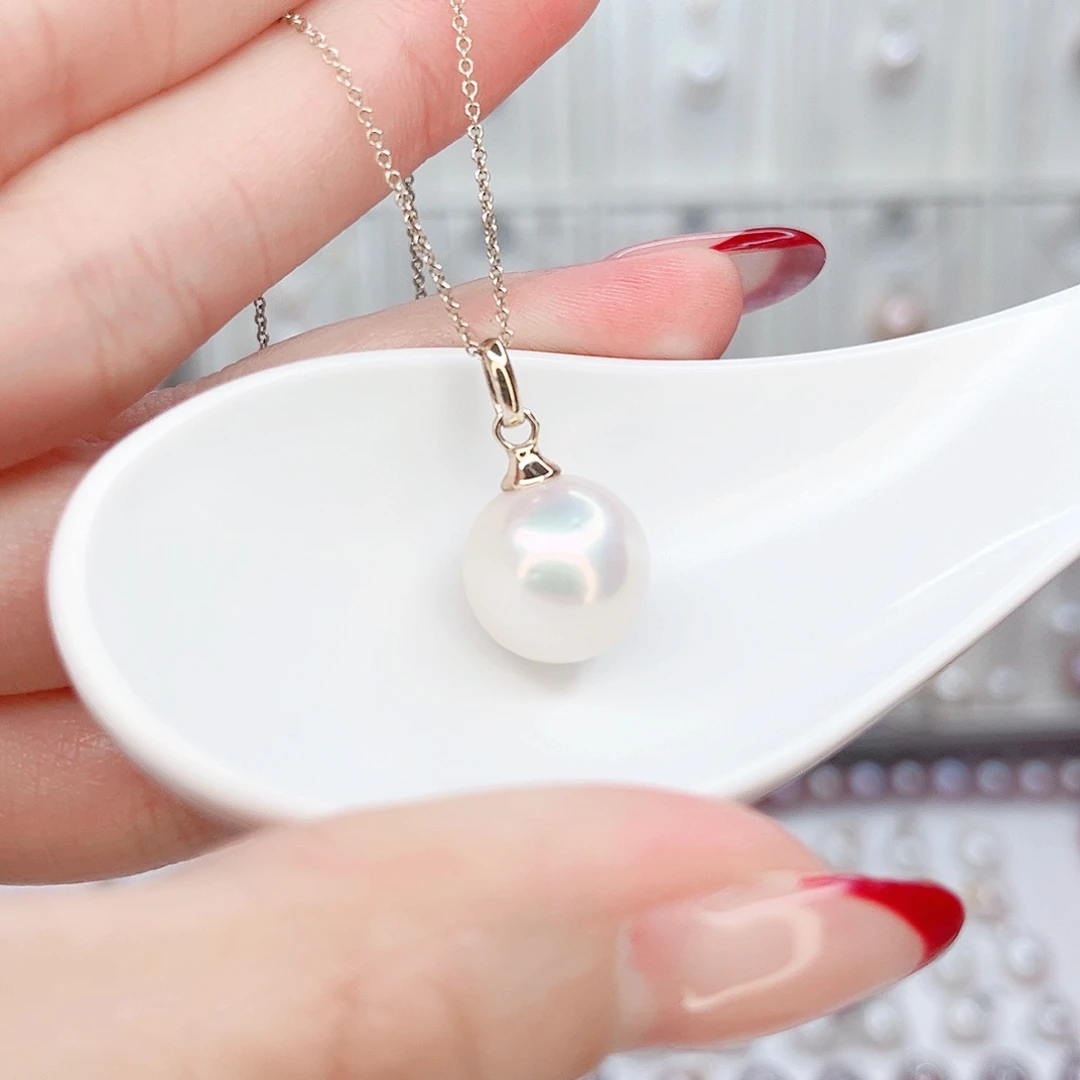 吊坠(不含链)银S925镶嵌淡水珍珠