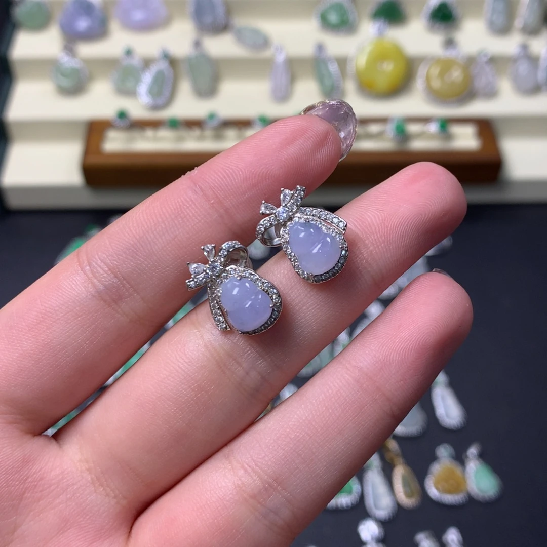 翡翠银S925镶嵌挂件