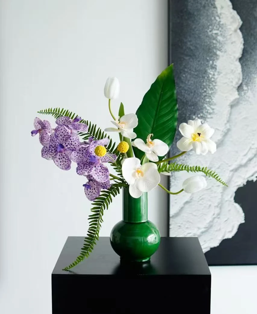 花屿星河|设计 仿真花手感保湿高端轻奢餐桌花中古风家居装饰摆件