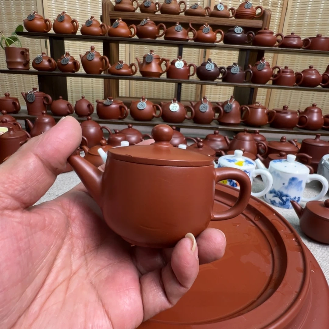 啊***兰紫砂茶壶潮州手拉朱泥壶，微瑕不退换