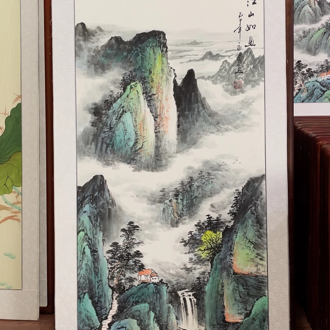 国画带框尺寸63*123厘米