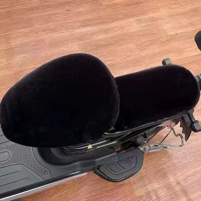 电动车加绒坐垫套加厚防寒柔软通用型电动车座套