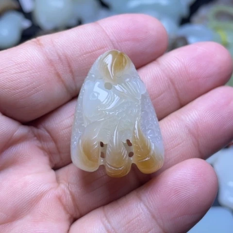 吊坠(不含链)未镶嵌和田玉