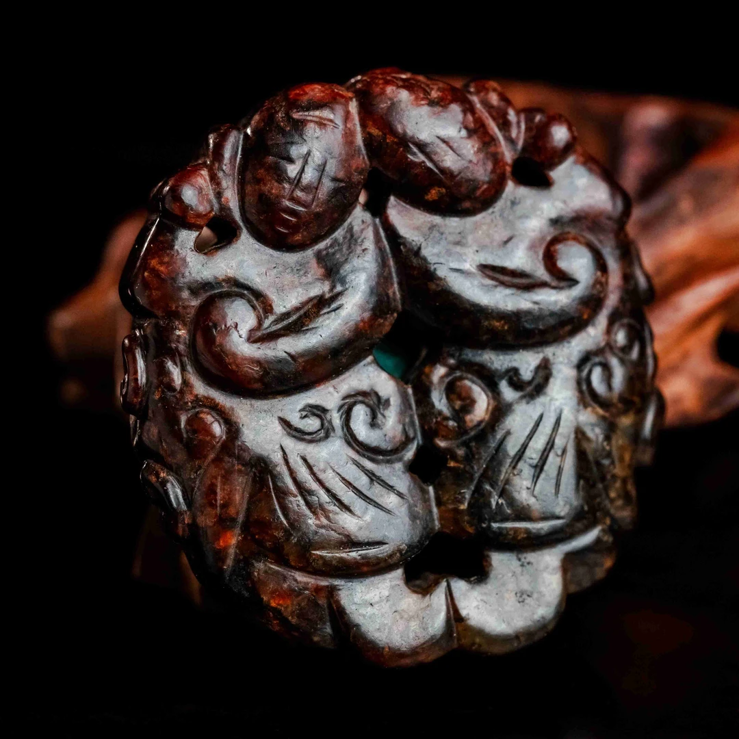 明代和田玉胡人舞乐-NX