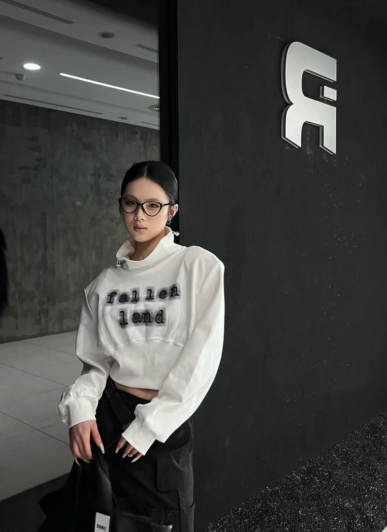 2025设计师时尚慵懒高腰韩版卫衣