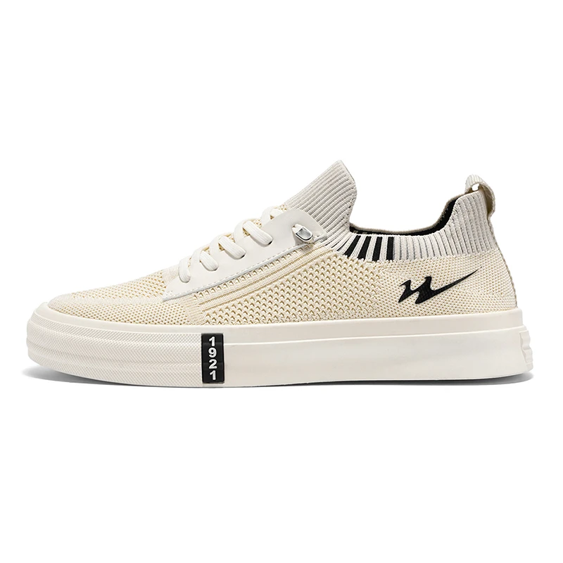 WDSM-37174 双星春季透气男鞋飞织网鞋一脚蹬男士休闲百搭潮鞋