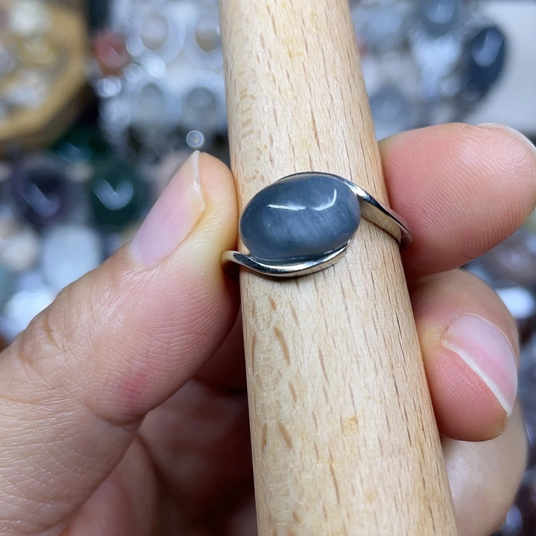 【闪购商品】银S925镶嵌珠宝半成品水晶戒指