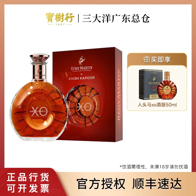 Remy Martin/人头马XO700mlAK艺术家联名限量版法国干邑白兰地酒xo白兰地