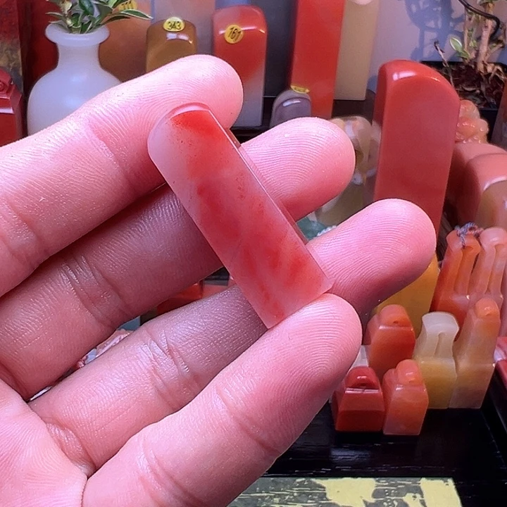 该***用寿山石印石老挝粉小素