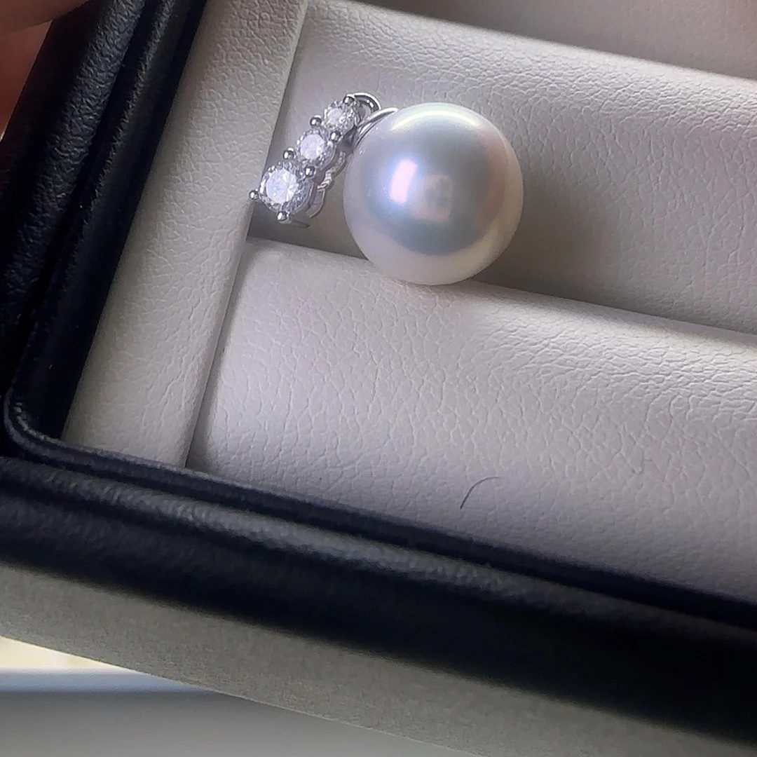 颈饰银S925镶嵌淡水珍珠11～12吊坠